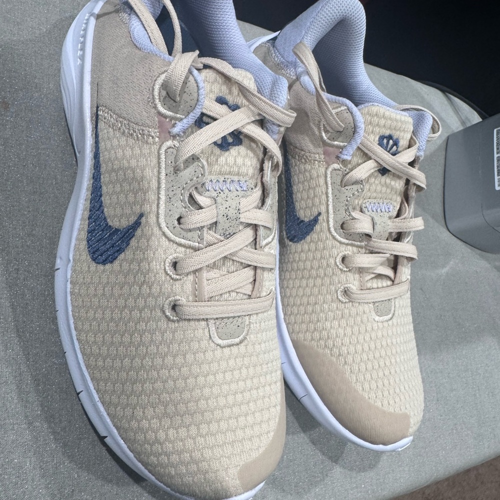 Nike Cream and Navy Athletic Shoes